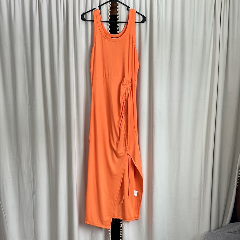 Orange Sleeveless Maxi Dress